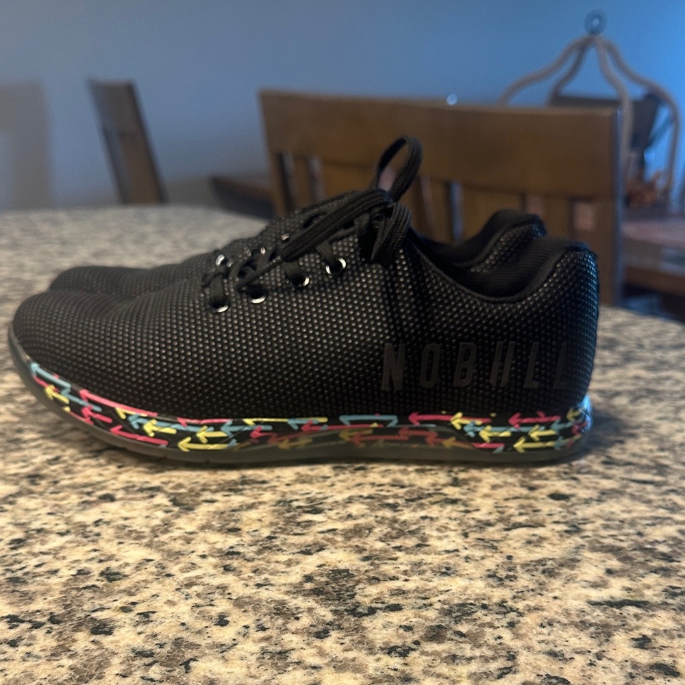 NOBULL Women’s Black Sneakers with Multicolor Sole